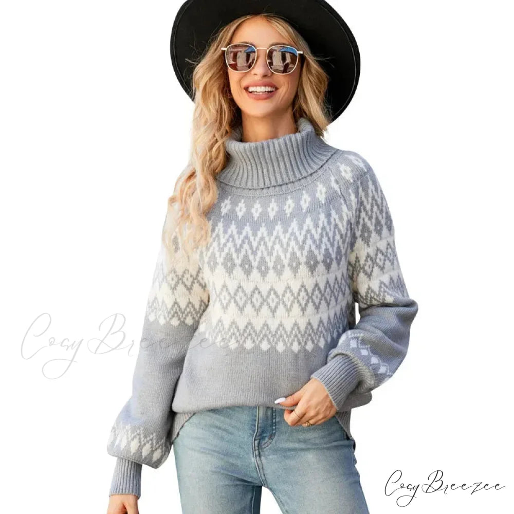 Turtleneck Simple Heavy Cozy Sweater swraters-241228