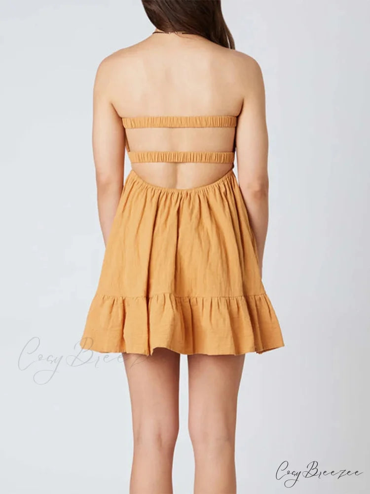 Twisted Cut-Out Mini Dress minidress-250223