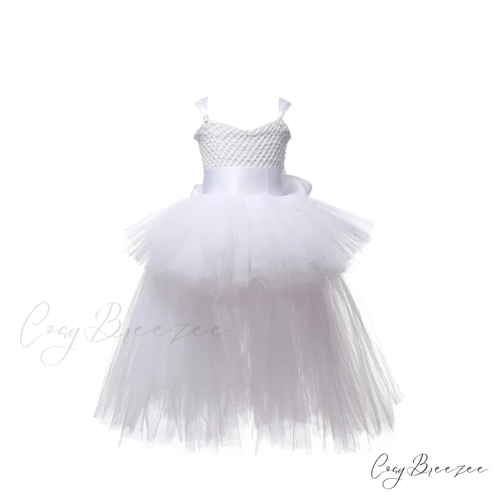 V-neck Gown Girls Gown Party Evening 1-14 Costume Tutu Ball Black Birthday with Halloween Train for Kids for Years