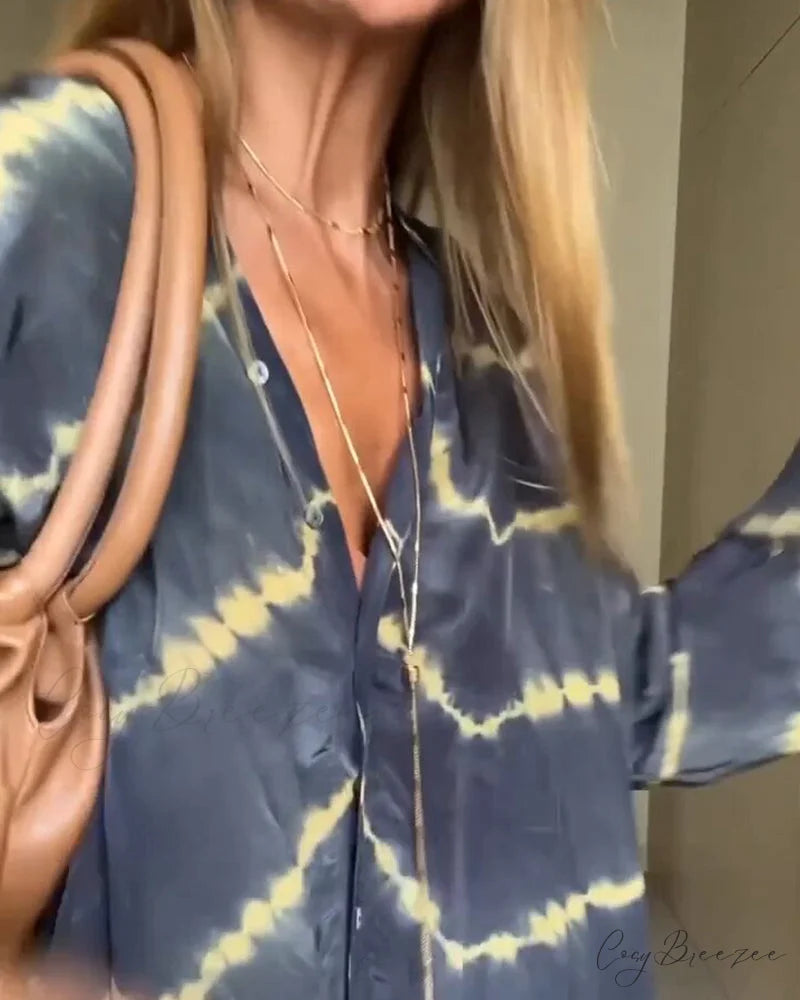 V-neck loose dress