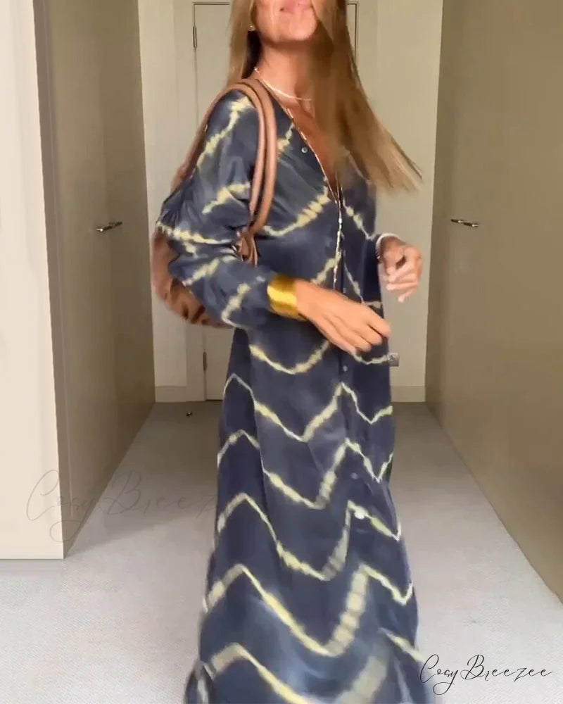 V-neck loose dress