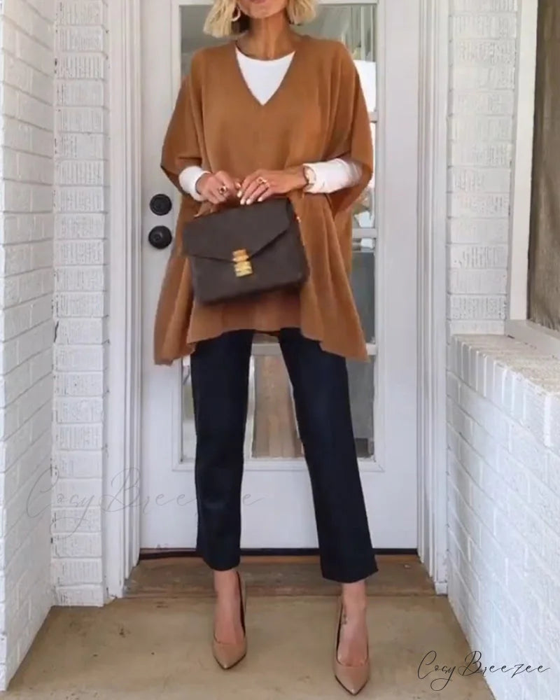 V-neck Pullover Sweater