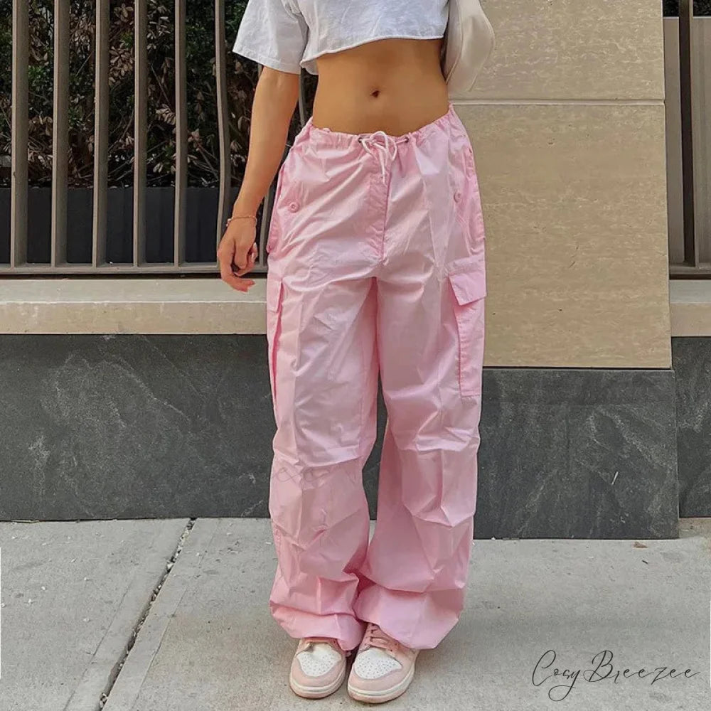 Vintage Harajuku Casual Loose Straight Pant Pink / XS pant-250223