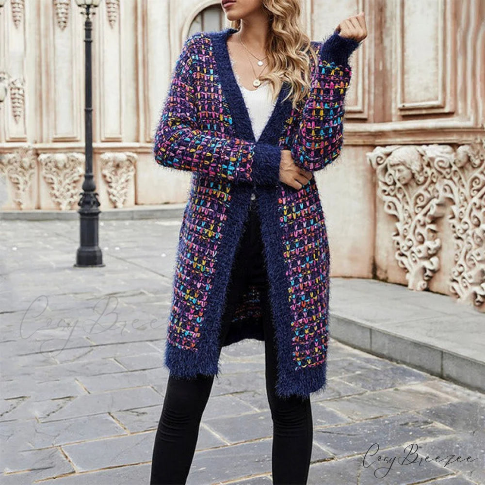 Warm Casual Colorful Cardigan