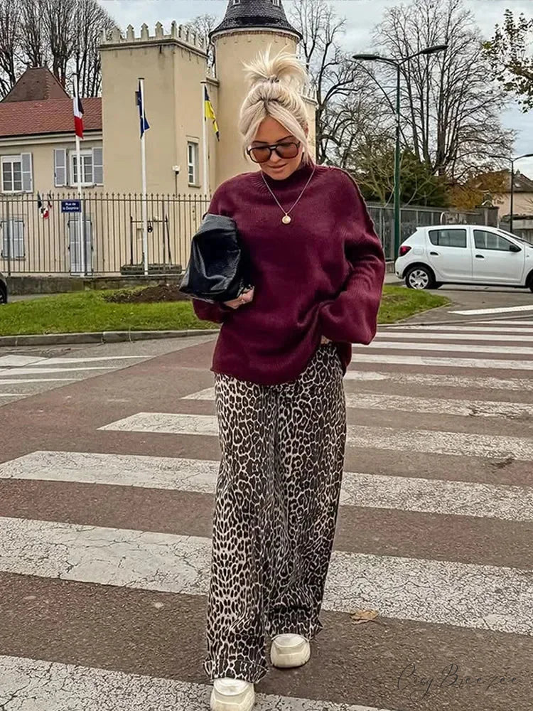 Warm High Neck Retro Sweater swraters-241228