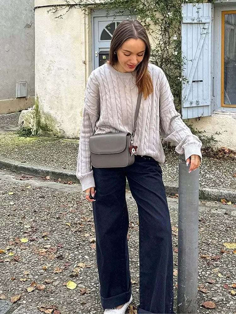 Warm Thick Round Neck Pullover Sweater swraters-241228