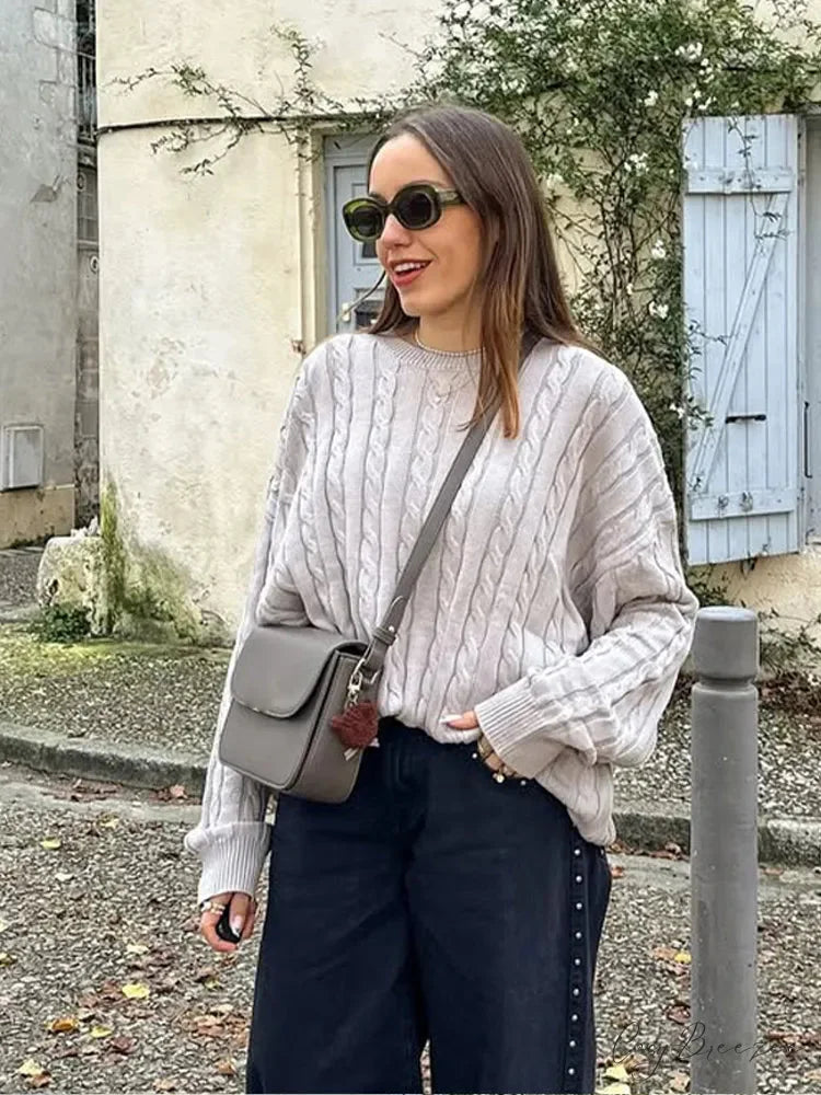 Warm Thick Round Neck Pullover Sweater swraters-241228