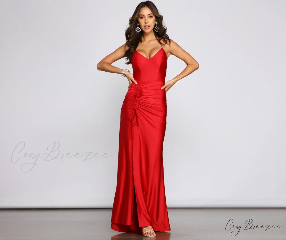 Whitney Formal Stylish High-Slit Mermaid Dress