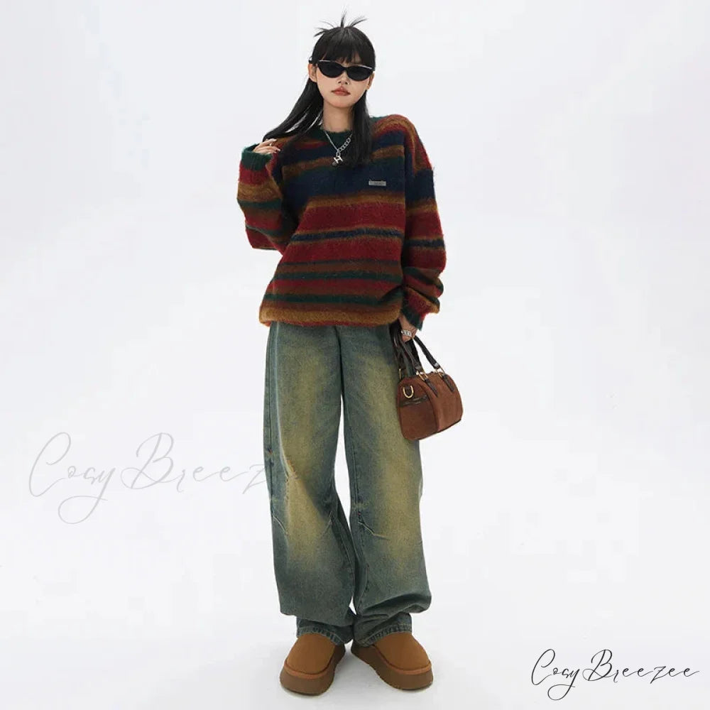 Wide Y2k Vintage Baggy Distressed Streetwear Denim Jean