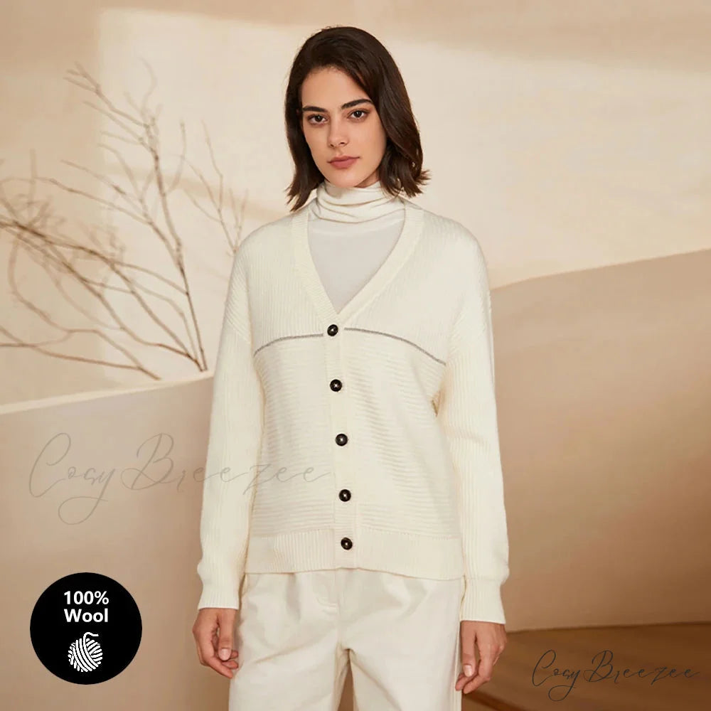 Winter Cozy Thick Merino Wool Stylish Comfortable 100% Warm Knitted Women’s Clothing Sweater