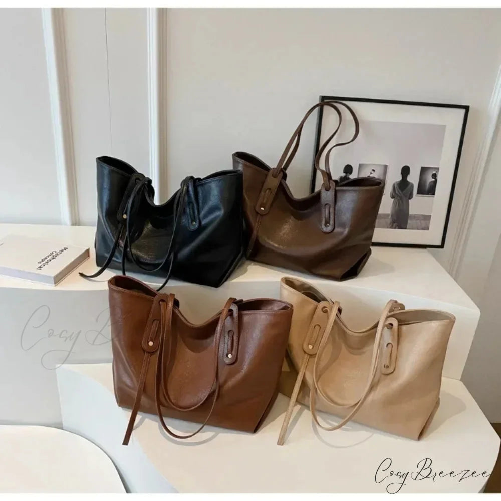 Winter Leather Tote Bag shoulder-250126