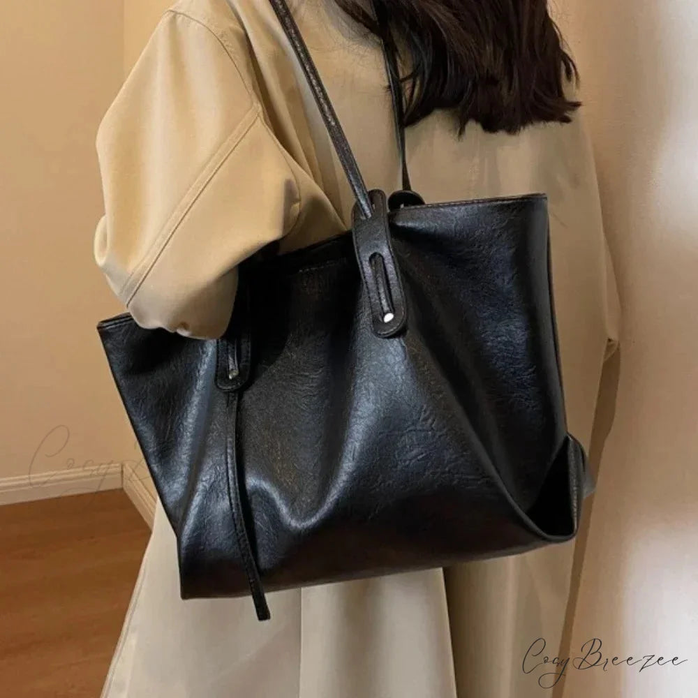 Winter Leather Tote Bag shoulder-250126