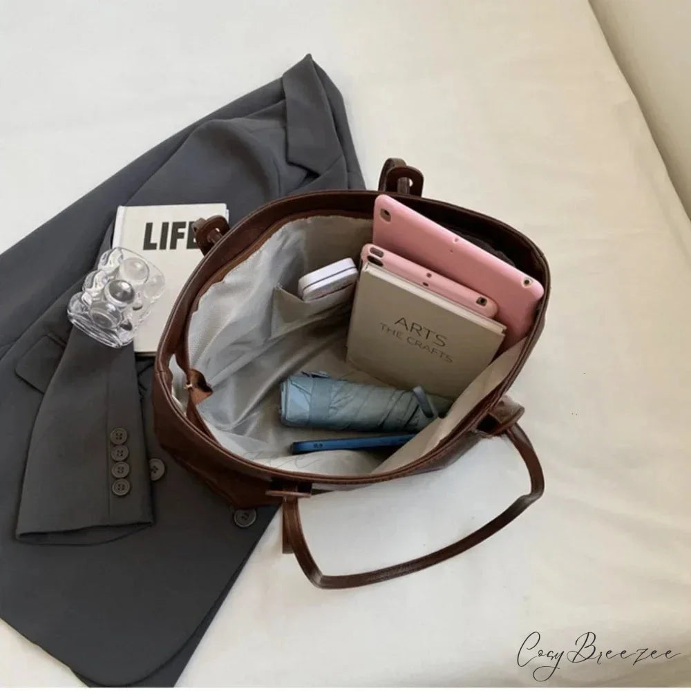 Winter Leather Tote Bag shoulder-250126