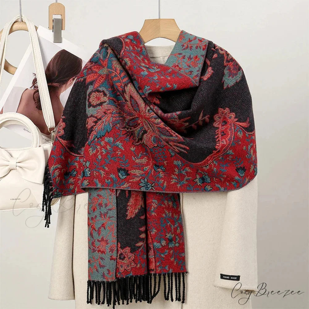 Winter Paisley Cashmere Pashmina Scarf Color1 scarf-241228