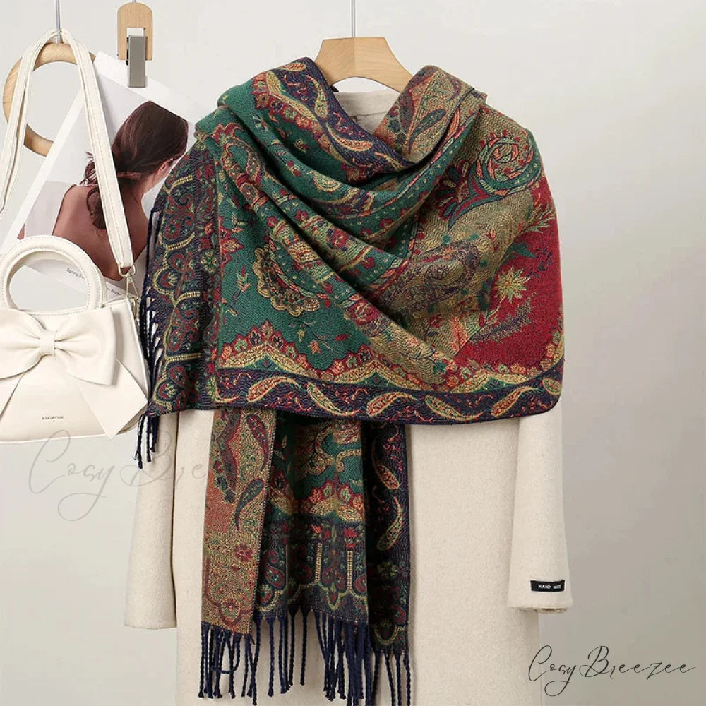 Winter Paisley Cashmere Pashmina Scarf Color10 scarf-241228