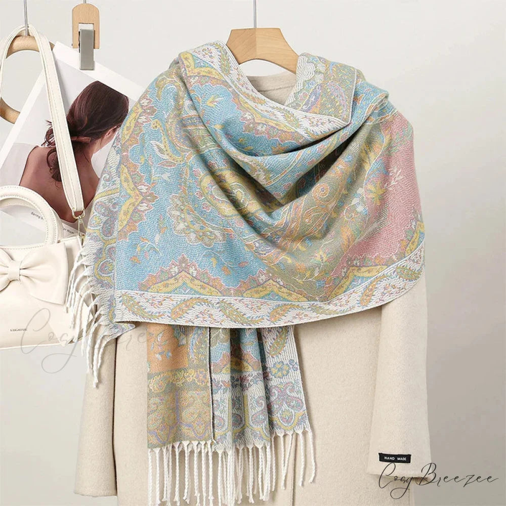 Winter Paisley Cashmere Pashmina Scarf Color11 scarf-241228