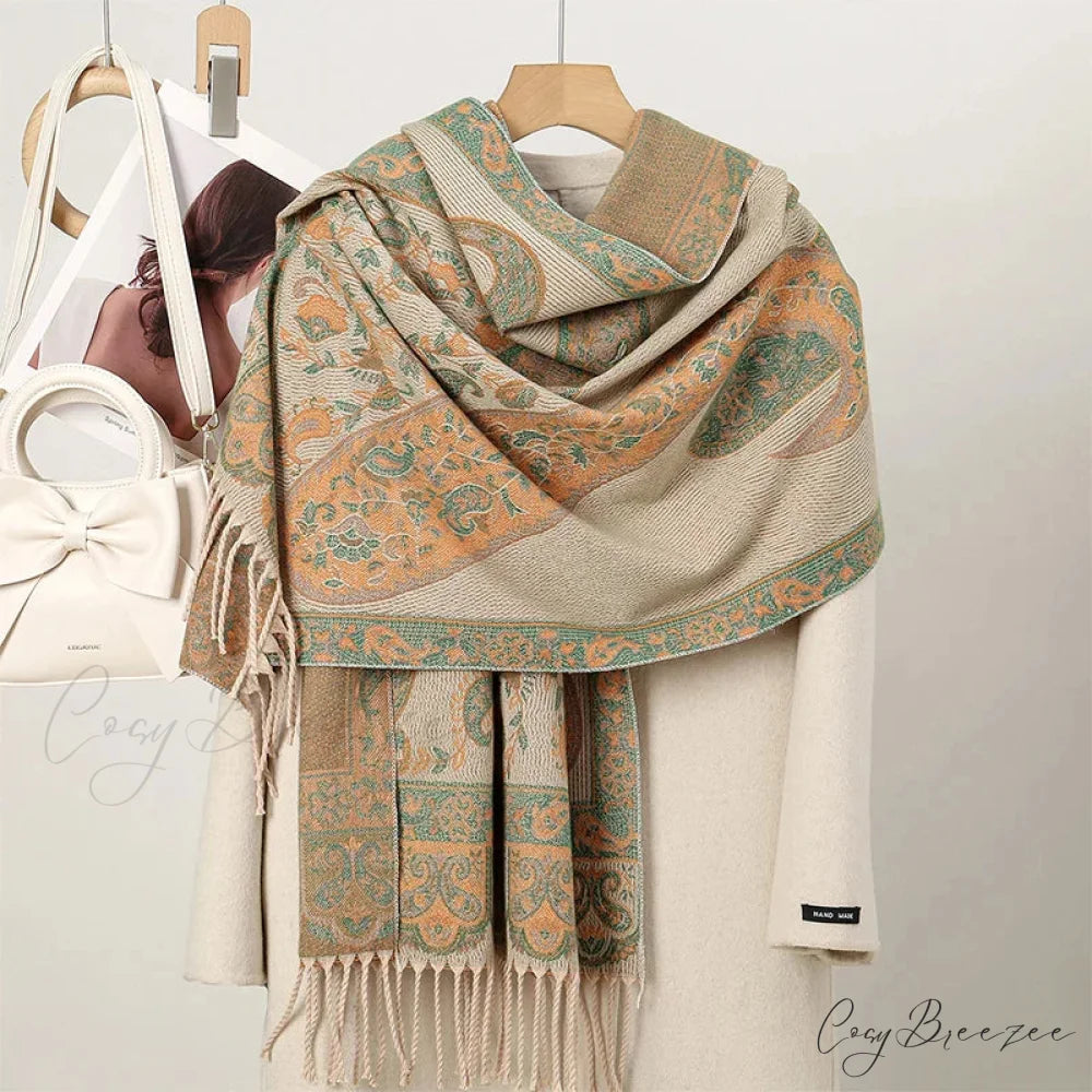 Winter Paisley Cashmere Pashmina Scarf Color12 scarf-241228