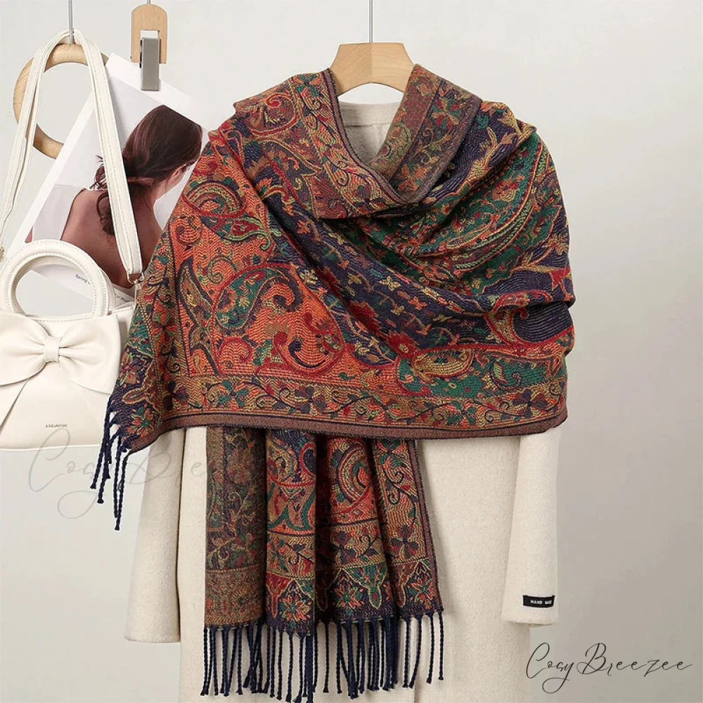 Winter Paisley Cashmere Pashmina Scarf Color13 scarf-241228