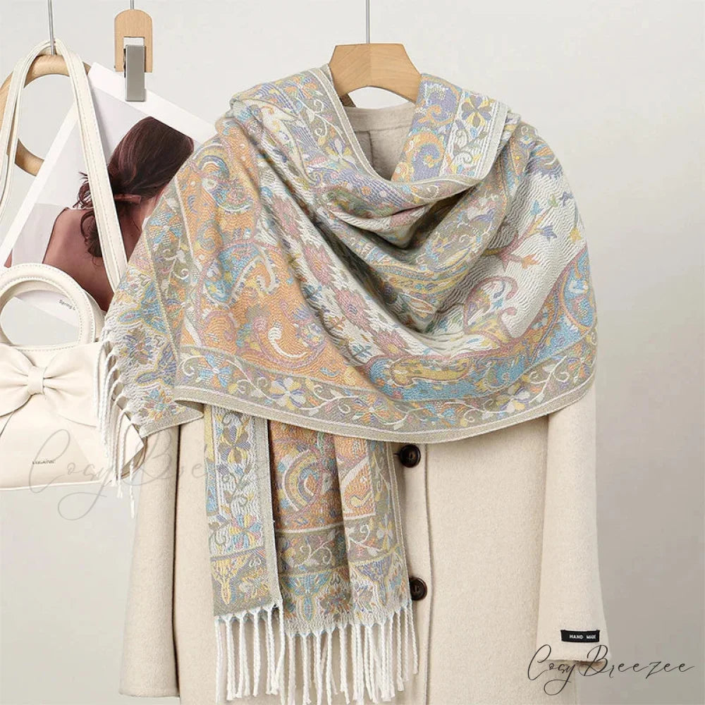 Winter Paisley Cashmere Pashmina Scarf Color14 scarf-241228