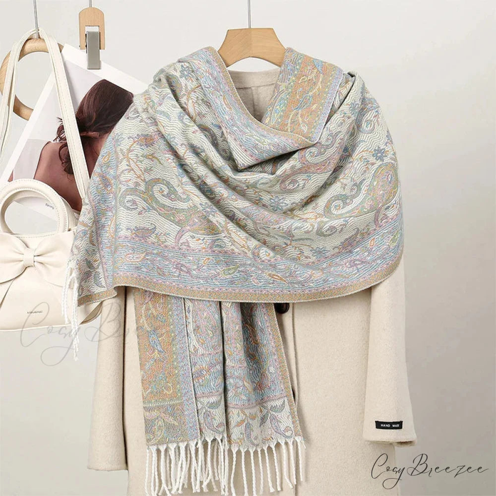 Winter Paisley Cashmere Pashmina Scarf Color16 scarf-241228