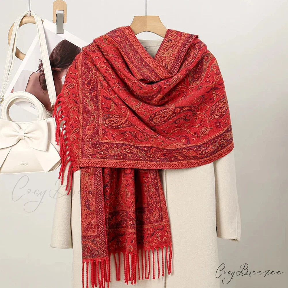 Winter Paisley Cashmere Pashmina Scarf Color19 scarf-241228