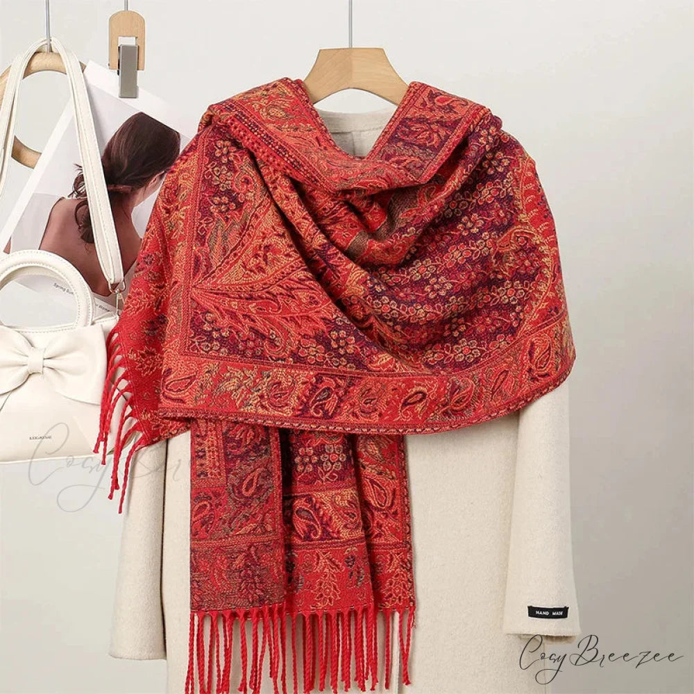 Winter Paisley Cashmere Pashmina Scarf Color21 scarf-241228
