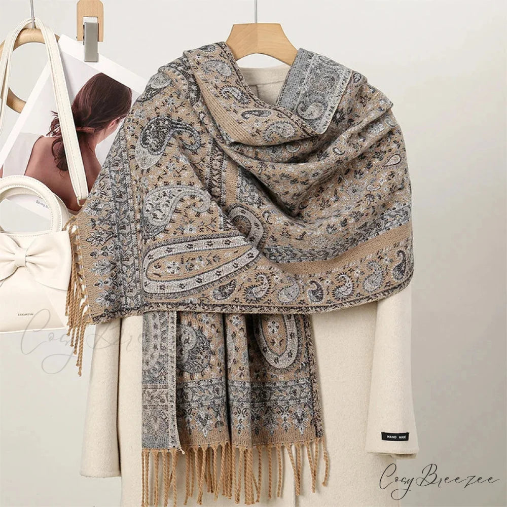 Winter Paisley Cashmere Pashmina Scarf Color22 scarf-241228