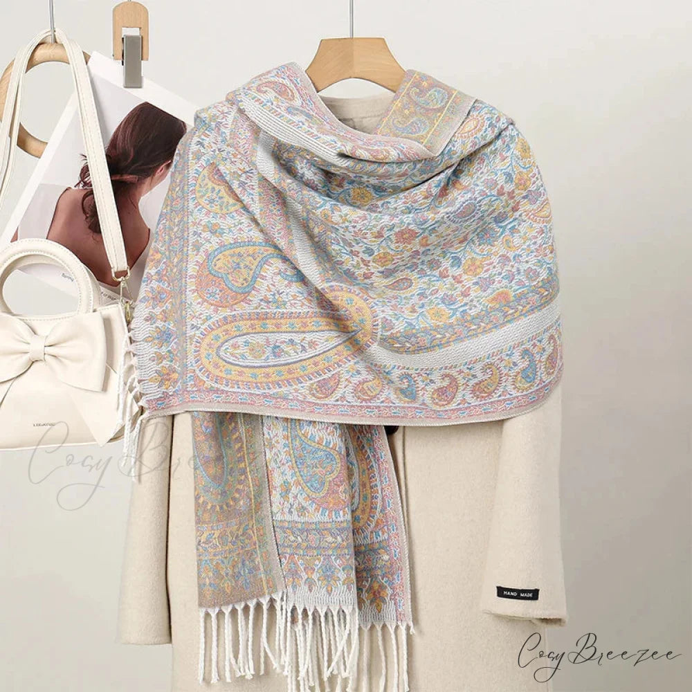 Winter Paisley Cashmere Pashmina Scarf Color24 scarf-241228