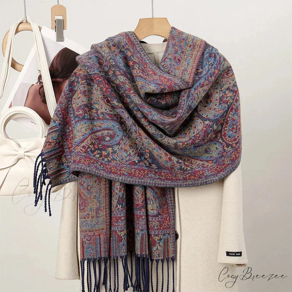Winter Paisley Cashmere Pashmina Scarf Color3 scarf-241228