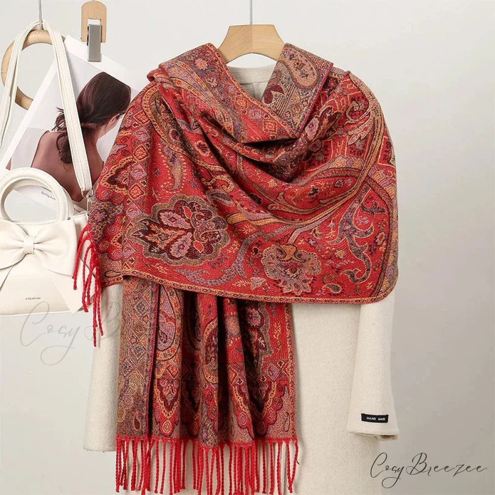 Winter Paisley Cashmere Pashmina Scarf Color7 scarf-241228