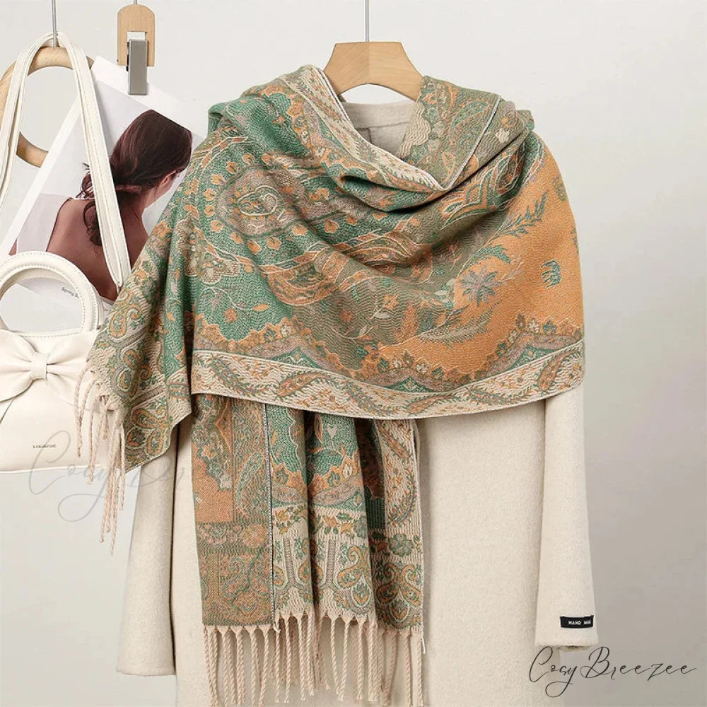 Winter Paisley Cashmere Pashmina Scarf Color8 scarf-241228