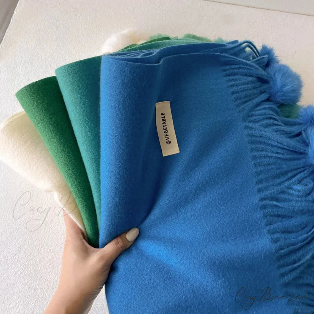 Winter Warm Cashmere Solid Shawl Scarf scarf-241228