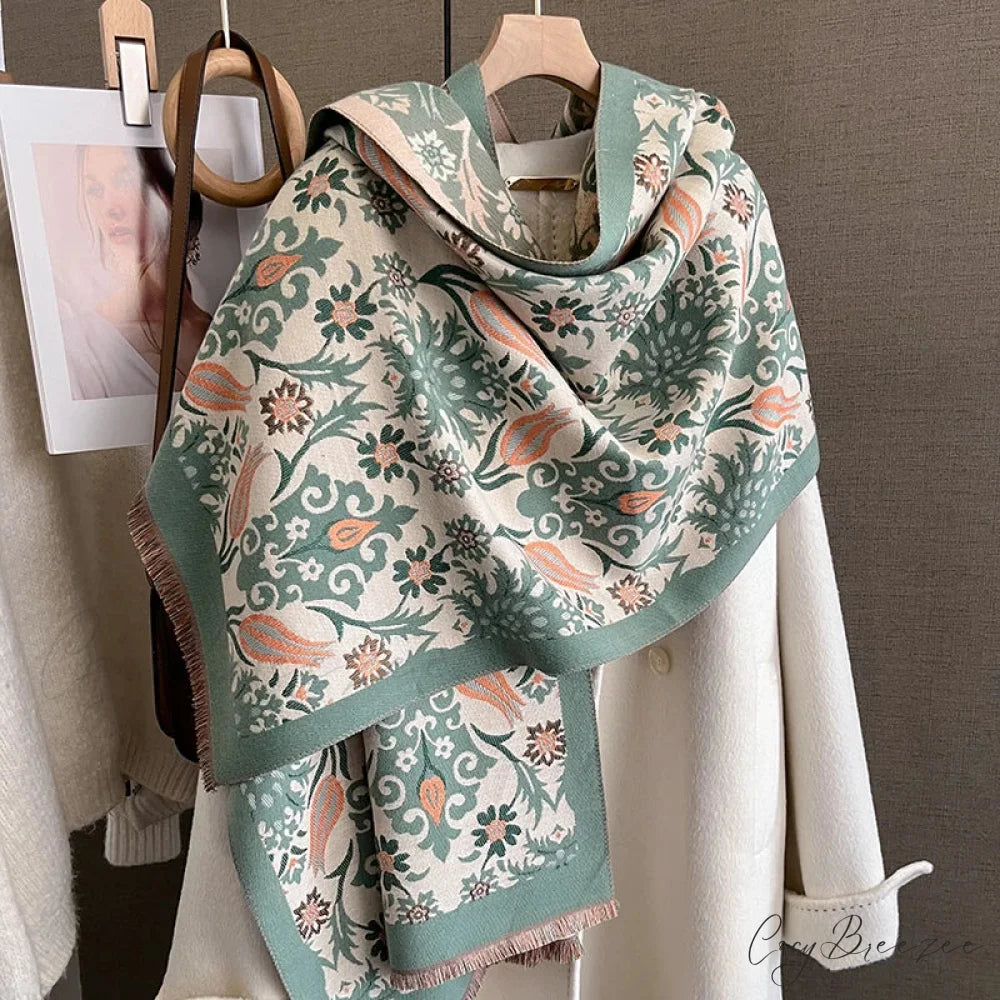 Winter Warm Cashmere Thick Shawl Scarf DE367-05 scarf-241228