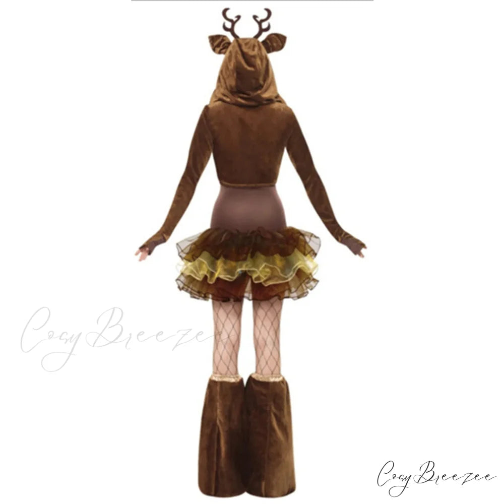 Winter Xmas Tree Deer Snowman Sexy Lolita Party Christmas Costume