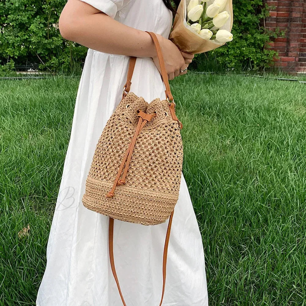 Woven Straw Crossbody Beach Travel Handbag handbag-250126