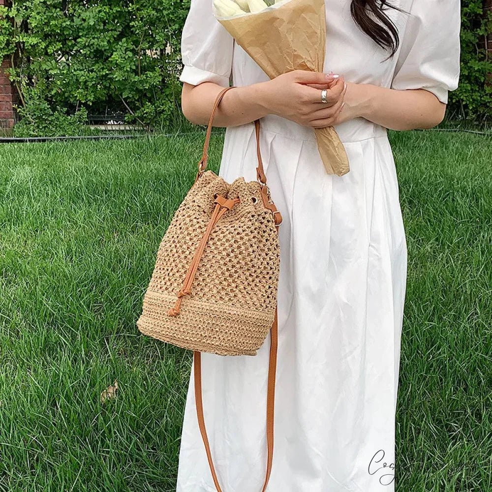 Woven Straw Crossbody Beach Travel Handbag handbag-250126