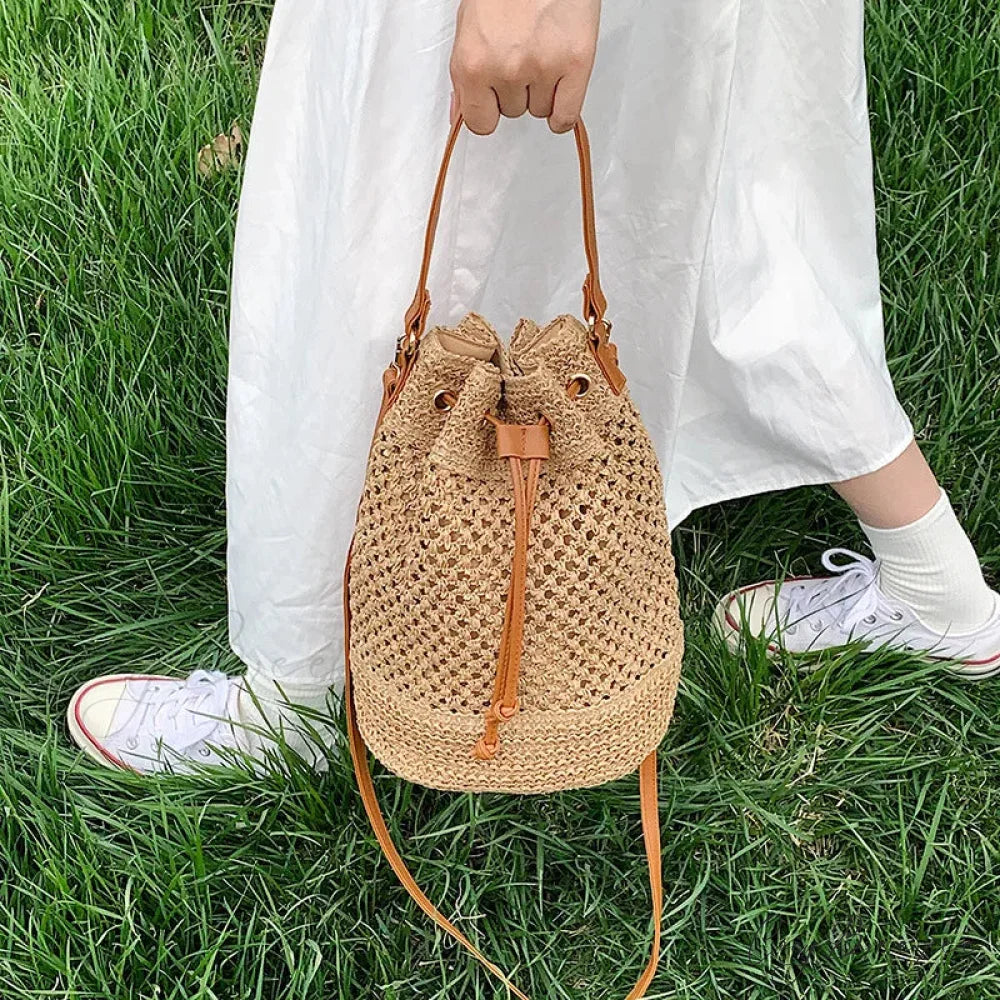 Woven Straw Crossbody Beach Travel Handbag handbag-250126