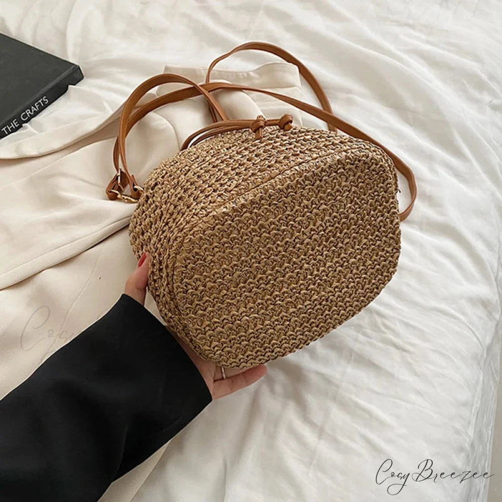 Woven Straw Crossbody Beach Travel Handbag handbag-250126