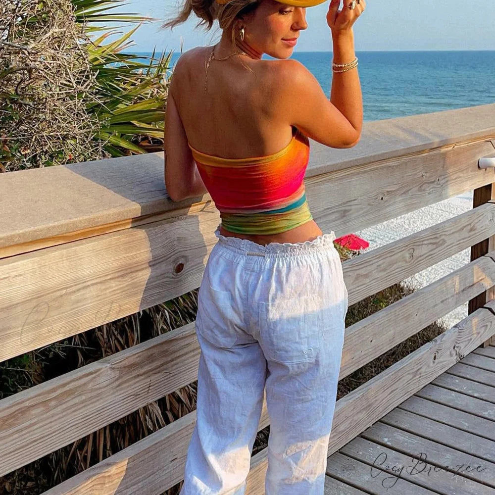 Wrap Chest Strapless Crop Top croptop-250223