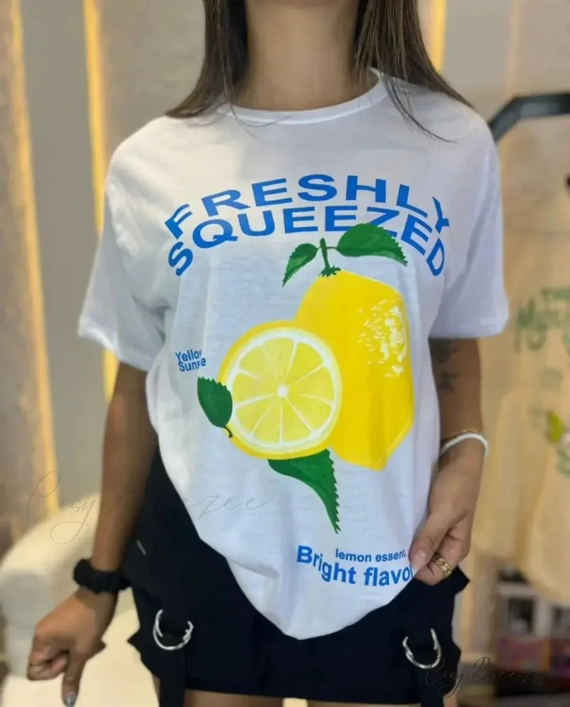 Y2K Casual Wine Bottle Graphic T-shirt white2 / S t-shirt-250223