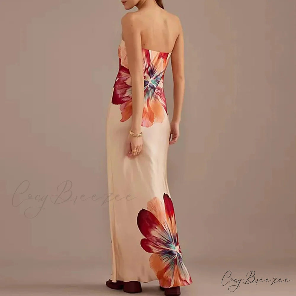Y2K Floral Tube Strapless Backless Sundress floraldress-250126