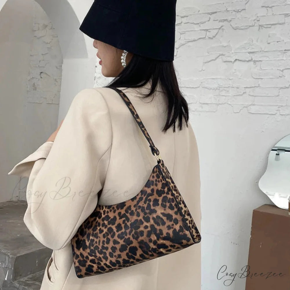 Zebra Print PU Leather Underarm Shoulder Bag shoulder-250126