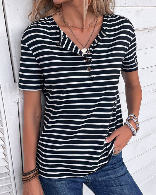 Striped Arm Brief Tee