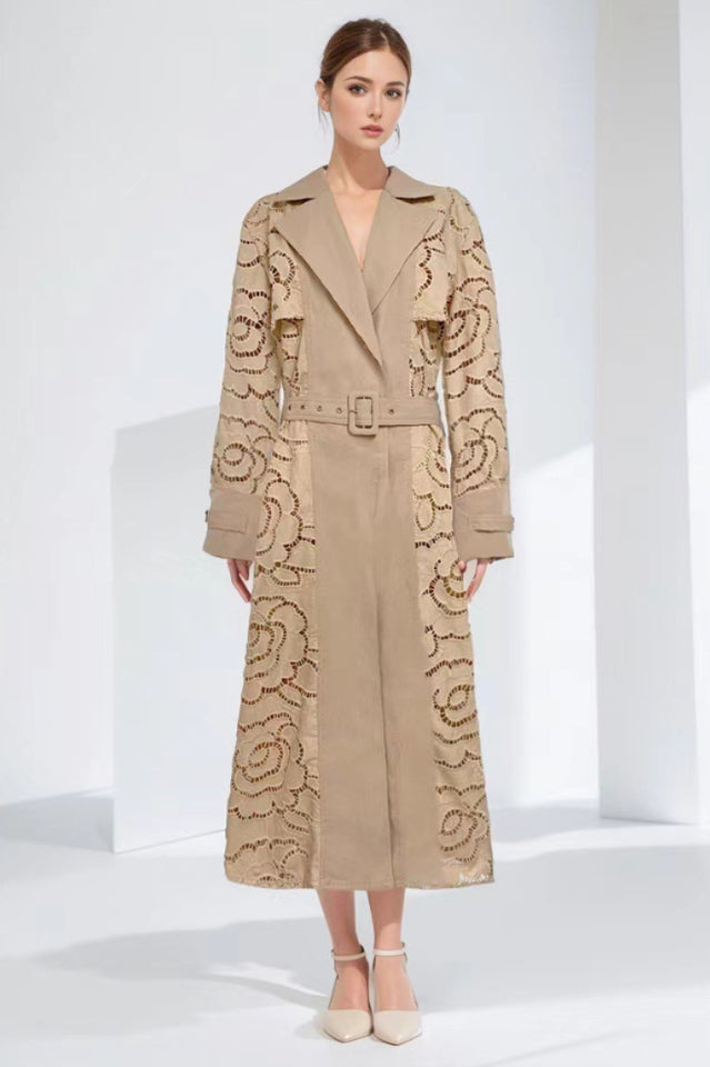 Arthur Embroidered Stylish Trench Coat