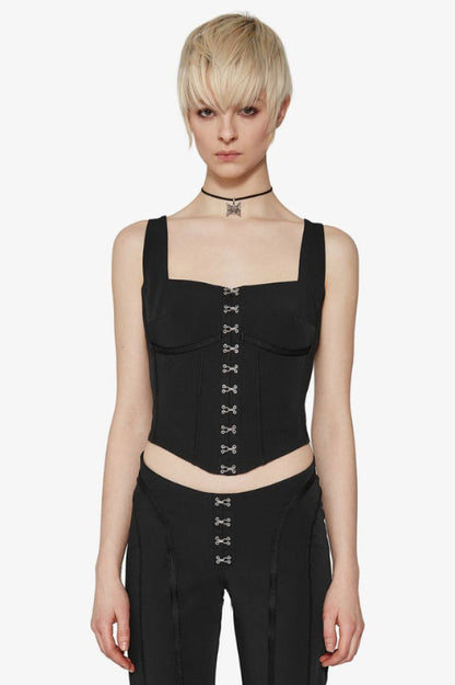 Black Lara Stylish Corset Top