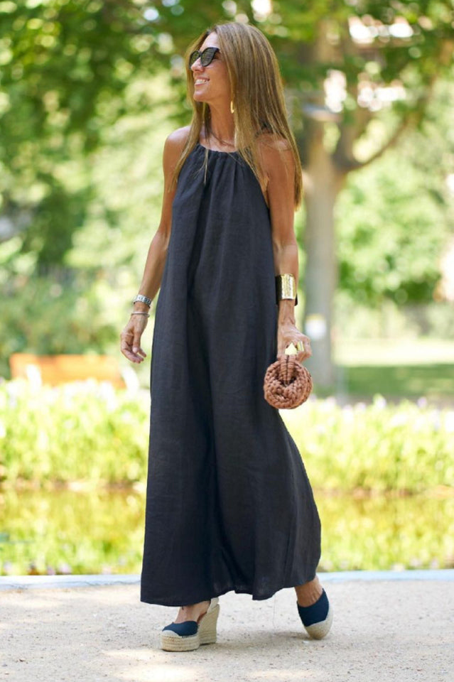 Basic Casual Stylish Outdoor Halter Dress