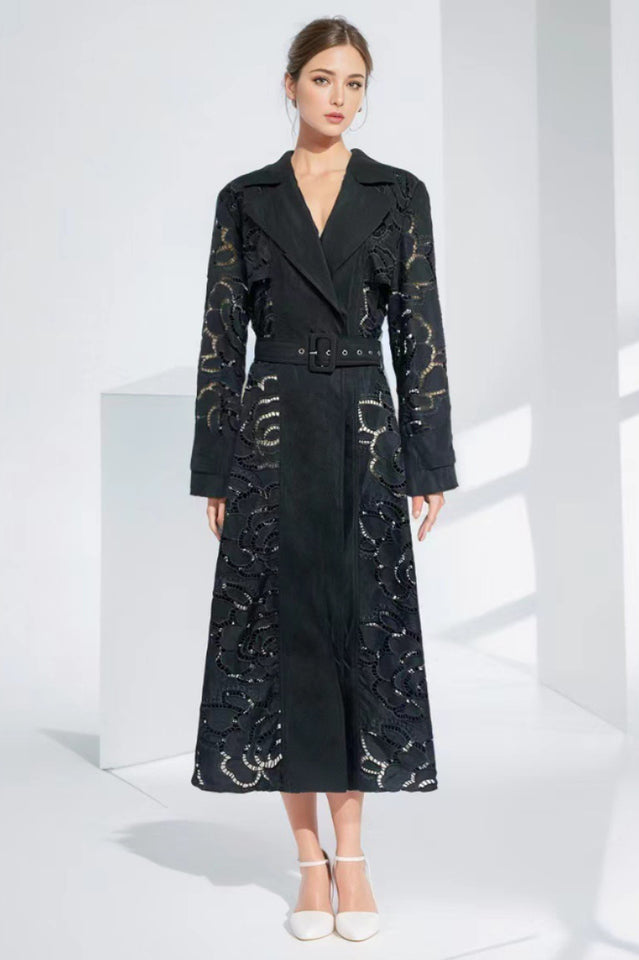 Arthur Embroidered Stylish Trench Coat