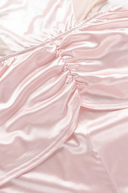 Satin Cut-Out Bustier Bodycon Party Dress