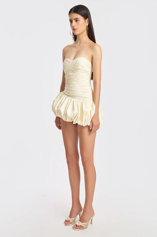 Balloon Draped Stylish Mini Dress