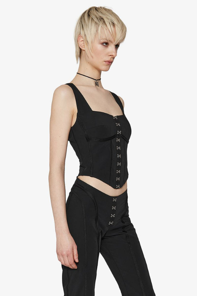 Black Lara Stylish Corset Top